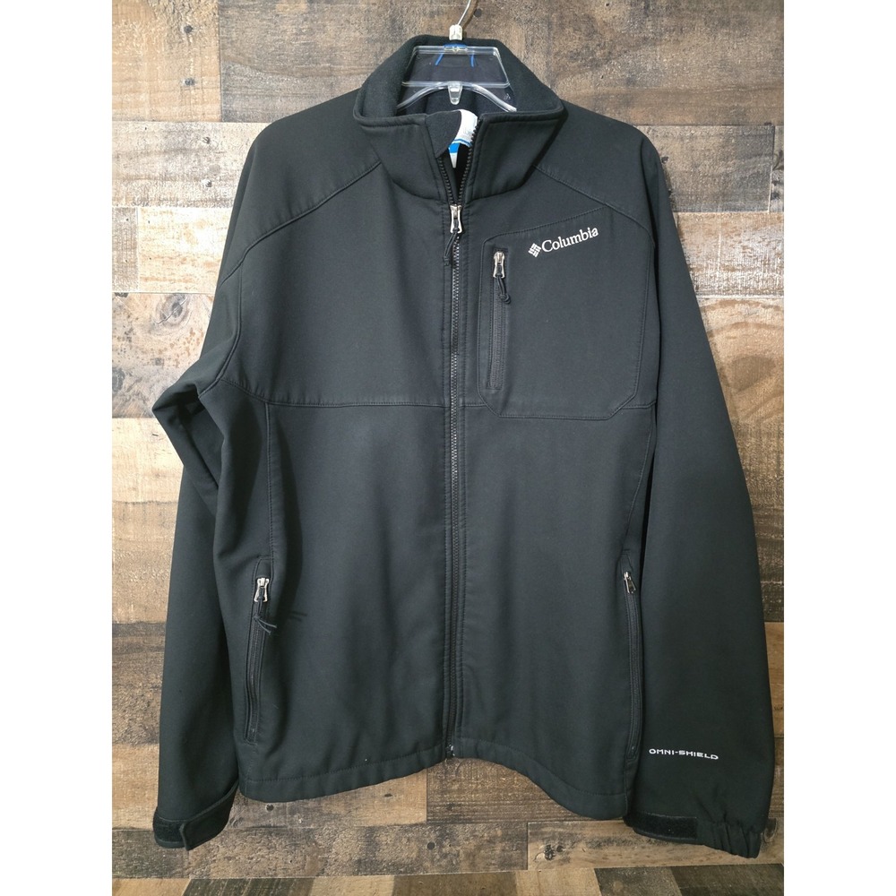Columbia Ascender Softshell Jacket Men's XL Black Omni Shield Full Zip